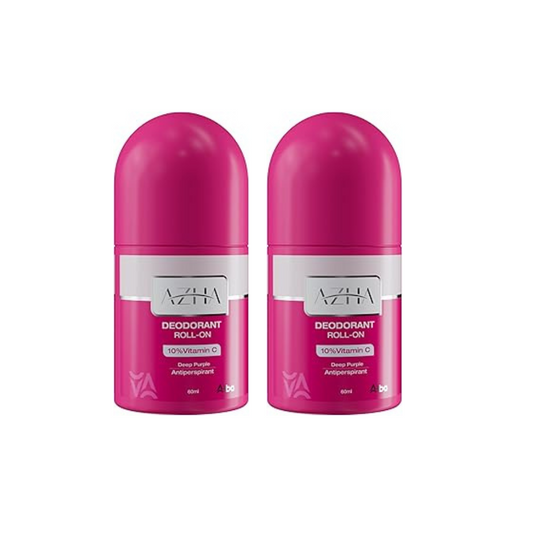 Azha Roll-On Whitening Deodorant Deep Purple Delays Hair Growth 60ml 1+1