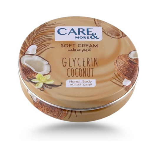 Care & more soft cream with glycerin and coconut