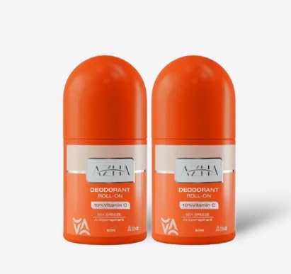 Azha Deodorant Roll on Sea Breeze 10% Vitamin C 1+1 60ml