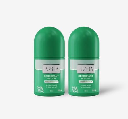 Azha Deodorant Roll On 10% VitaminC Floral Scent 60ml 1+1